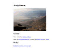 Tablet Screenshot of andypeace.com